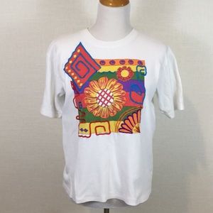 NWOT vintage 80s IB Diffusion embroidered tee!